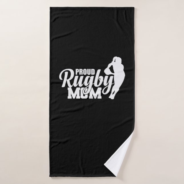 Proud Rugby Mama Football Spieler Badehandtuch (Badehandtuch)