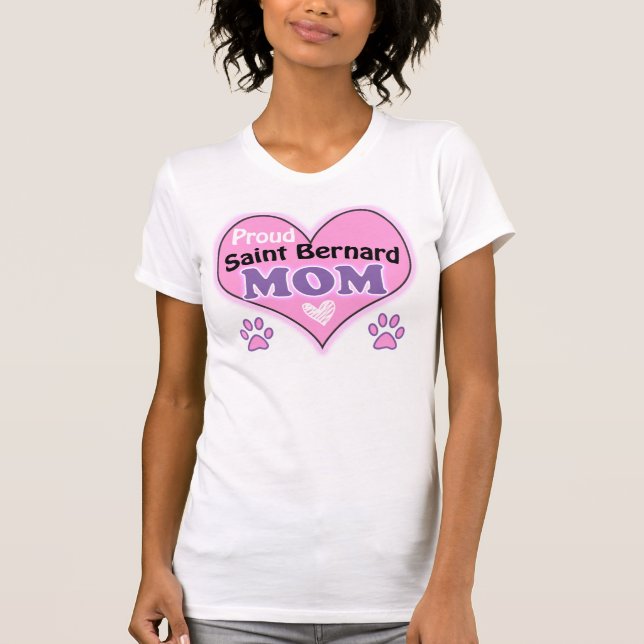Proud Saint Bernard Mama T-Shirt (Vorderseite)