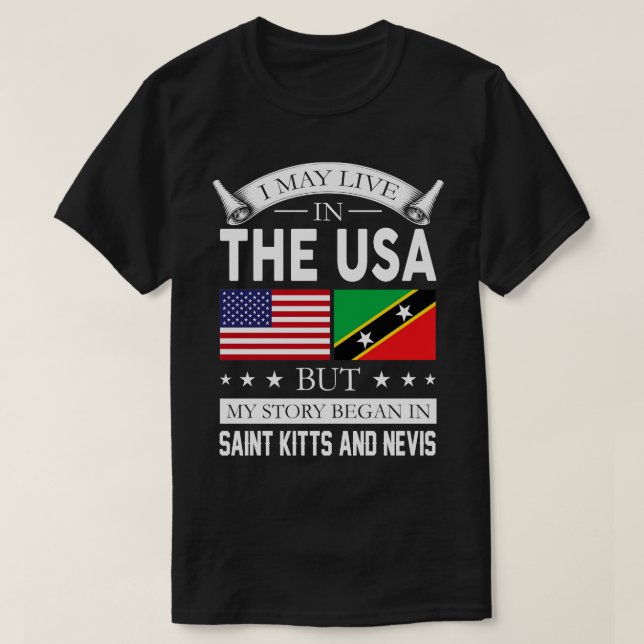 Proud Saint Kitts und Nevis Roots Funny Geschenk T-Shirt (Design vorne)