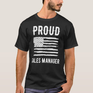 Proud Sales Manager Professional American Flag T-Shirt