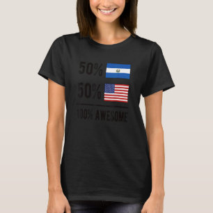 Proud Salvadoran Amerikanische Flagge El Salvador T-Shirt