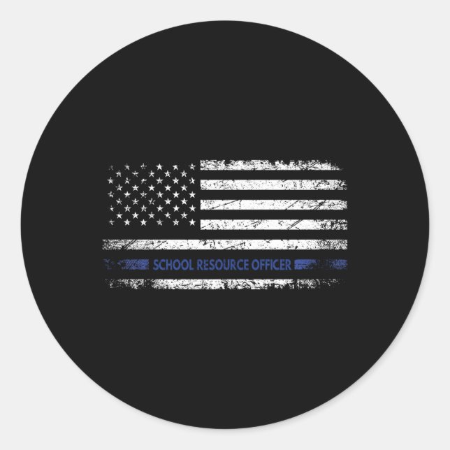 Proud School Resource Officer Sro Runder Aufkleber (Vorderseite)