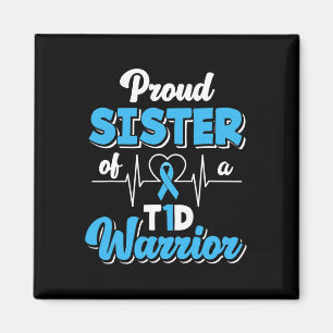 Proud Schwester eines T1D-Kriegers Diabetiker Diab Magnet