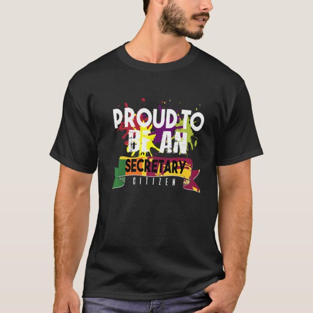Proud Secretary Citizen Profession T-Shirt (Vorderseite)