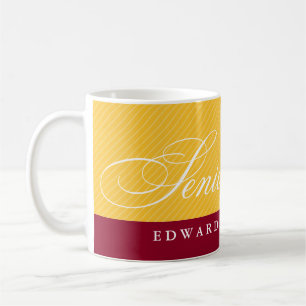 Proud seniors maroot Red Gelb Streifen Klasse Jahr Kaffeetasse