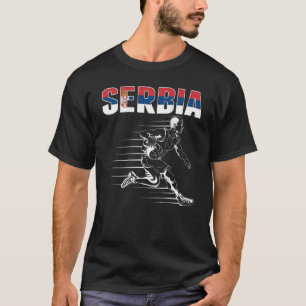 Proud Serbia Basketball Fans Jersey Serbische Flag T-Shirt
