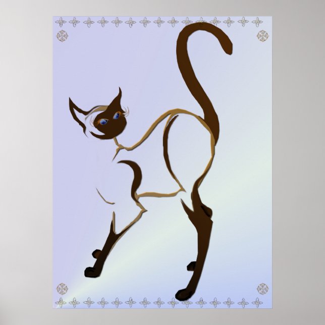 Proud Siamese Cat Poster (Vorne)