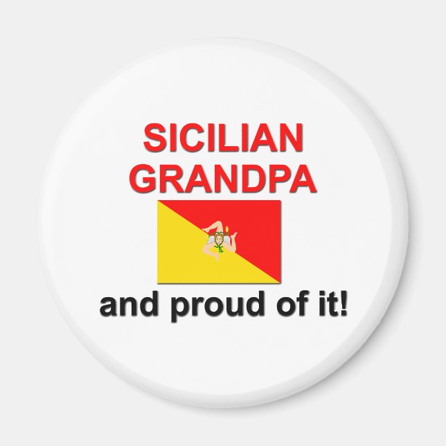 Proud Sicilian Opa Magnet (Vorne)