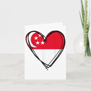 Proud Singaporean Boy Girl Tante Vater Mama Singap Karte