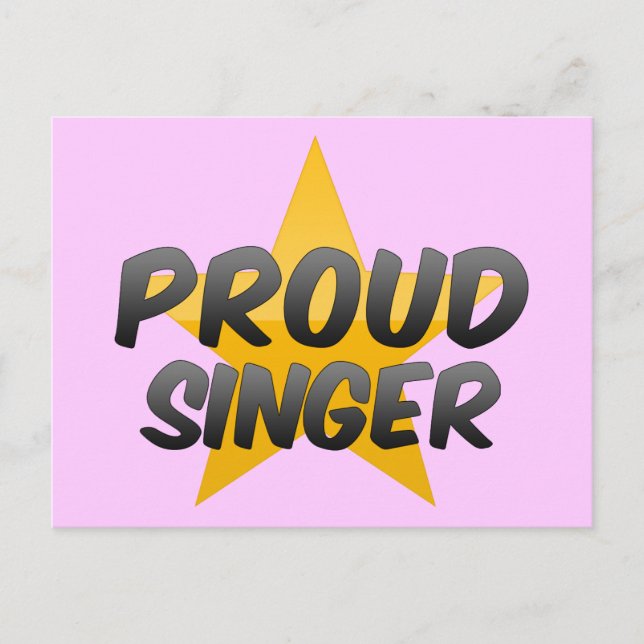 Proud Singer Postkarte (Vorderseite)