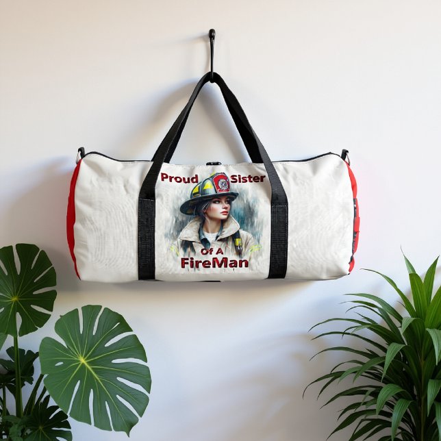 Proud Sister Of A FireFighter Hesitancy Duffle Bag (Von Creator hochgeladen)
