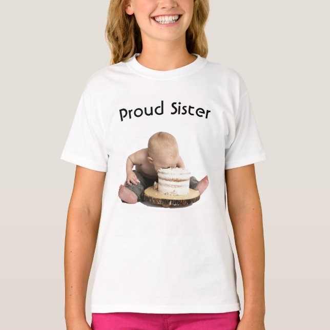 Proud Sister Spaß T - Shirt (Vorderseite)