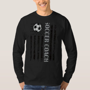 Proud Soccer Coach US Flag Soccer Gecoacht T-Shirt
