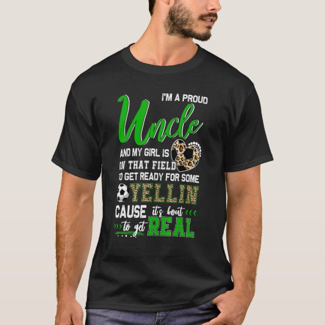 Proud Soccer Uncle Soccer Family Matching T-Shirt (Vorderseite)