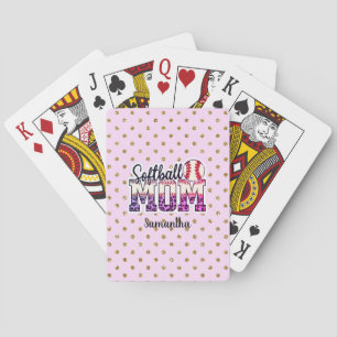 Proud Softball Mama Life Spielkarten