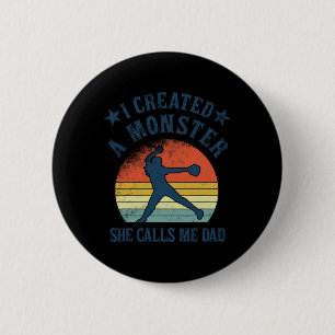 Proud Softll Vater - Ich habe ein Monster entworfe Button