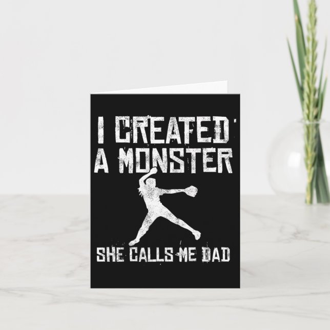 Proud Softll Vater - Ich habe ein Monster entworfe Karte (Vorderseite)