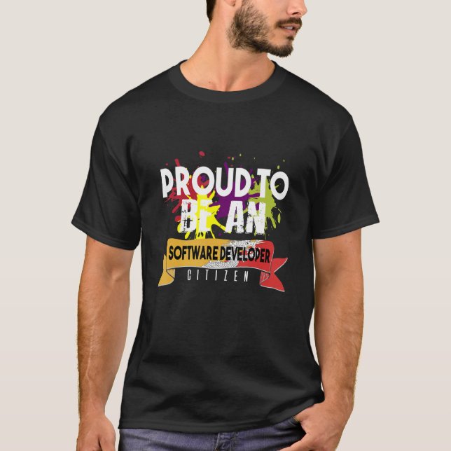 Proud Software Developer Citizen Professional T-Shirt (Vorderseite)