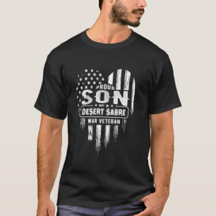 Proud Son Desert Säbelkrieg Veteran Vater Mama Ame T-Shirt