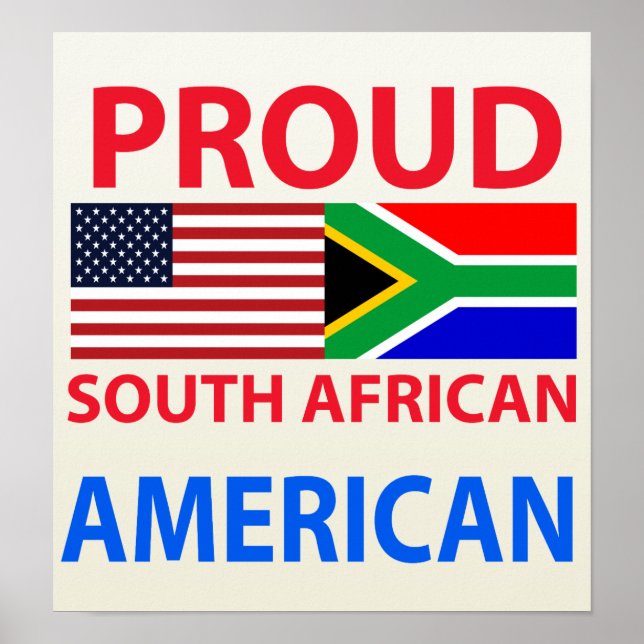 Proud South African American Poster (Vorne)