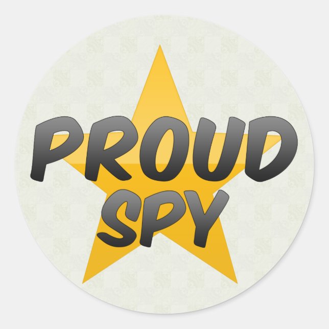 Proud Spy Runder Aufkleber (Vorderseite)