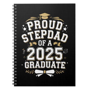 Proud Step Vater eines 2025 Graduate Abschluss Notizblock