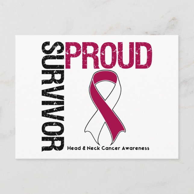 Proud Survivor - Kopf- und Nackenkrebs Postkarte (Vorderseite)