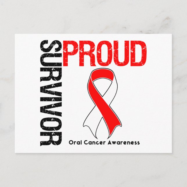 Proud Survivor - Oraler Krebs Postkarte (Vorderseite)