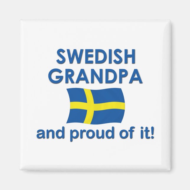Proud Swedish Grandpa Magnet (Vorne)