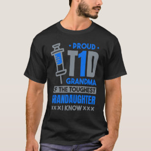 Proud T1D Oma Typ 1 Diabetes und Diabetiker T-Shirt
