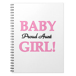 Proud Tante Baby Girl T - Shirt und Geschenke Notizblock