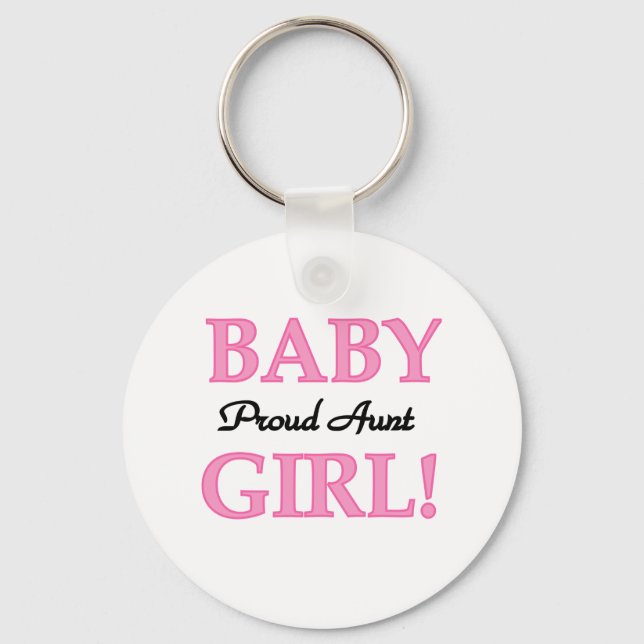 Proud Tante Baby Girl Tshirts und Geschenke Schlüsselanhänger (Vorderseite)