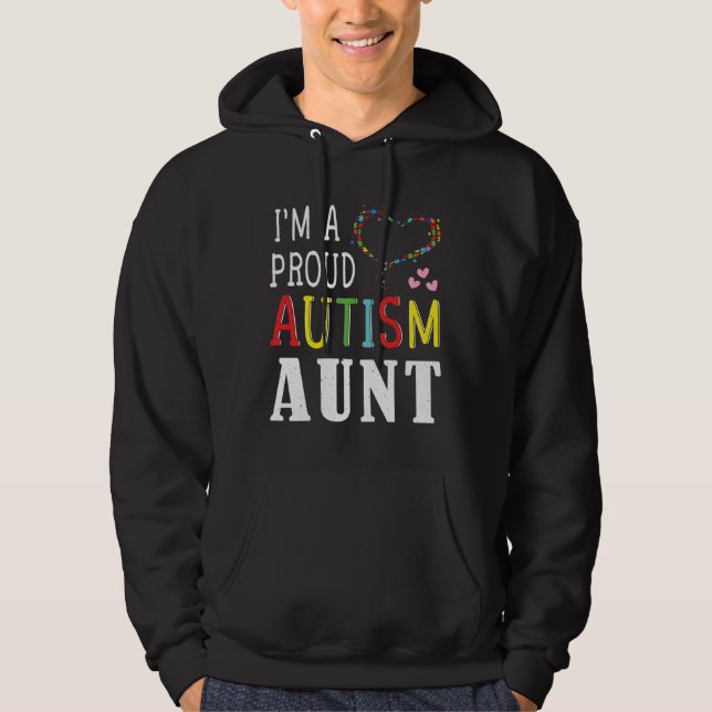 Proud Tante Puzzle Special Autismus Bewusstsein Hoodie (Vorderseite)