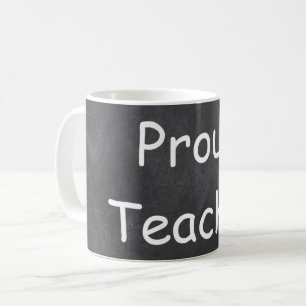 Proud Teacher Chalkboard Design Geschenk Idee Kaffeetasse