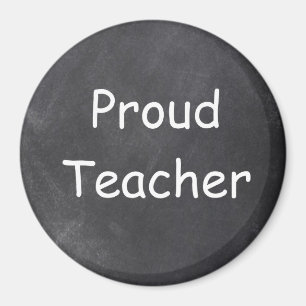 Proud Teacher Chalkboard Design Geschenk Idee Magnet