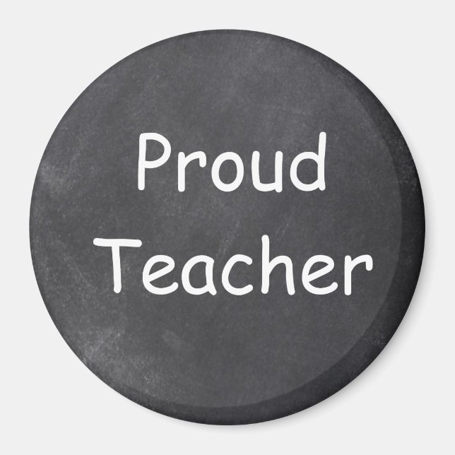 Proud Teacher Chalkboard Design Geschenk Idee Magnet (Vorne)