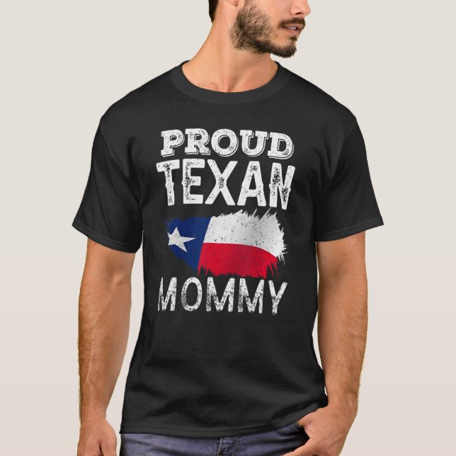 Proud Texan Mommy Niedlich Texas Patriotic Pride M T-Shirt (Vorderseite)