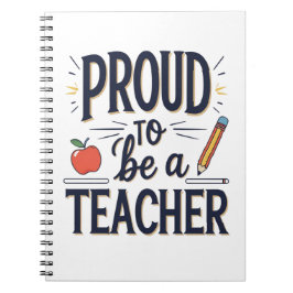 Proud to Be a Teacher – Playful Typography Notizblock