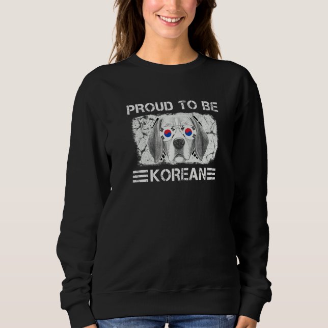 Proud to be Korean Flag Dog Lover Korean Roots Pre Sweatshirt (Vorderseite)