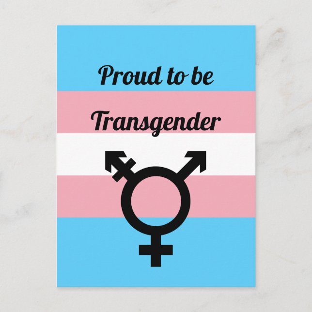 Proud to be Transgender | Trans Pride Postkarte (Vorderseite)
