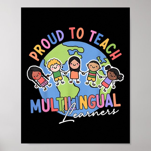 Proud To Teach Multilingual Learners Back To Schoo Poster (Vorne)