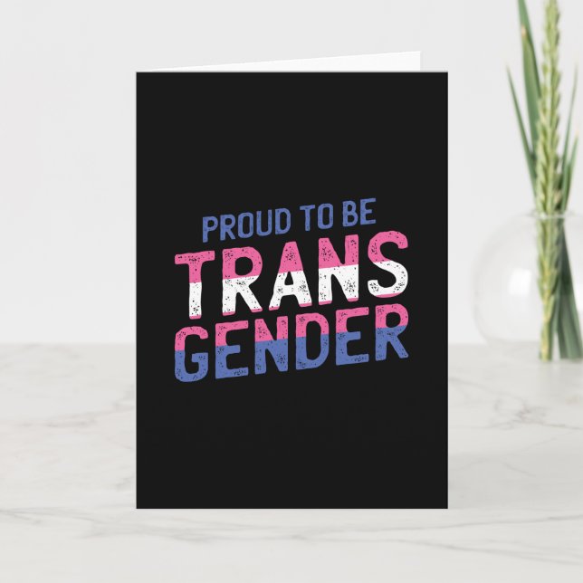 Proud Transgender Karte (Vorderseite)