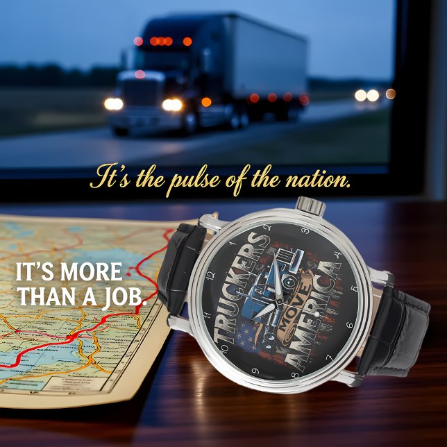 Proud Truckers Move America Forward Armbanduhr (Von Creator hochgeladen)