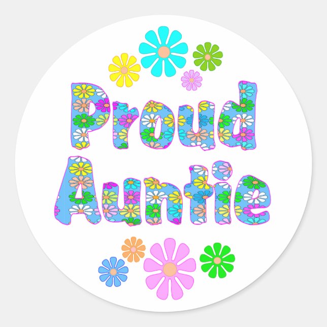 Proud Tuntie Runder Aufkleber (Vorderseite)