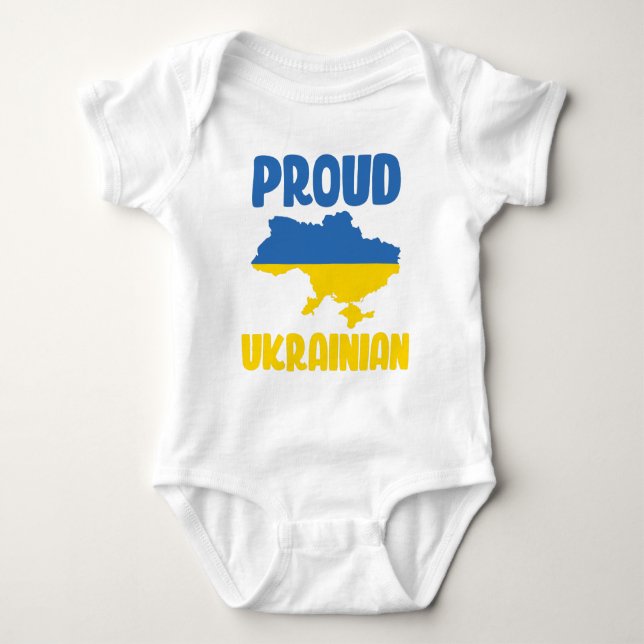Proud Ukrainian Baby Bodysuit Strampler (Vorderseite)