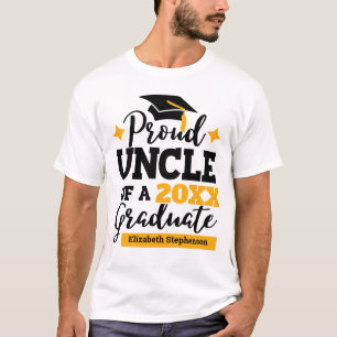 Proud Uncle 2022 Graduierte schwarze Goldkappe Nam T-Shirt