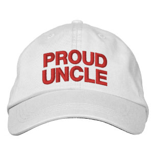 PROUD UNCLE A01 RED Embroidery Bestickte Kappe