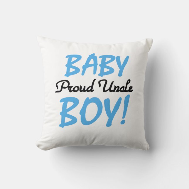 Proud Uncle Baby Boy Geschenke Kissen (Vorderseite)