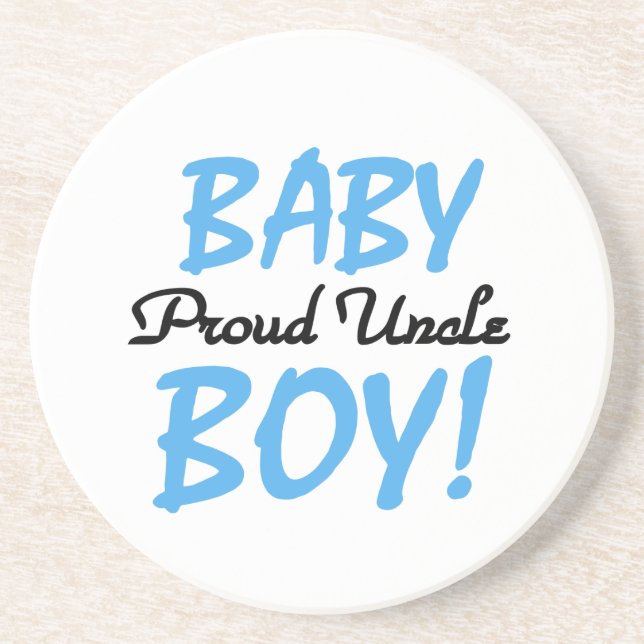 Proud Uncle Baby Boy Geschenke Sandstein Untersetzer (Vorne)