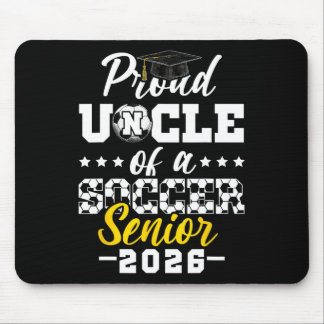 Proud Uncle Of A Soccer Senior 2026 Graduation Gif Mousepad
